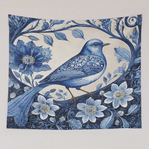 Item preview, Blue Delft Bird On Tree designed and sold by DutchView22.