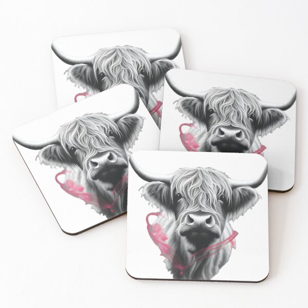 Item preview, Highland Cow Pink Heart designed and sold by Zenvo.