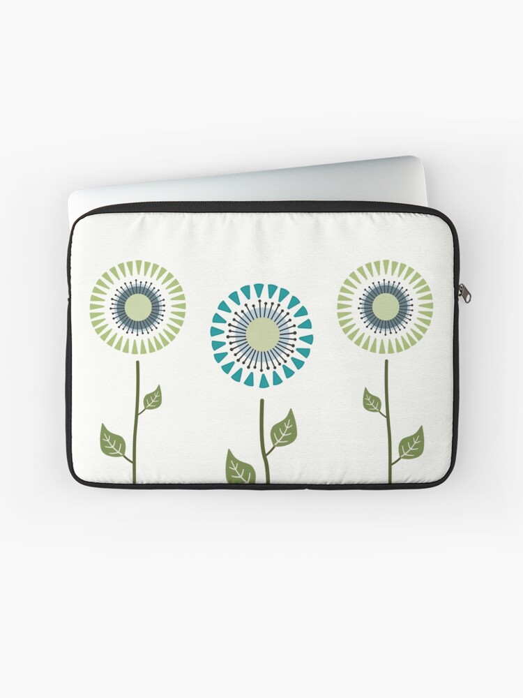 Thumbnail 1 of 2, Laptop Sleeve, Mid Century Modern Flower Design designed and sold by CarlaBaremb.