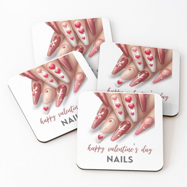 Item preview, valentines day nails, One Loved Nail Tech Messy Bun Nail Boss Valentine designed and sold by Daoud9.