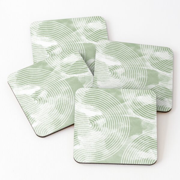 Item preview, vertical waves - white on mint green designed and sold by kobyakov.