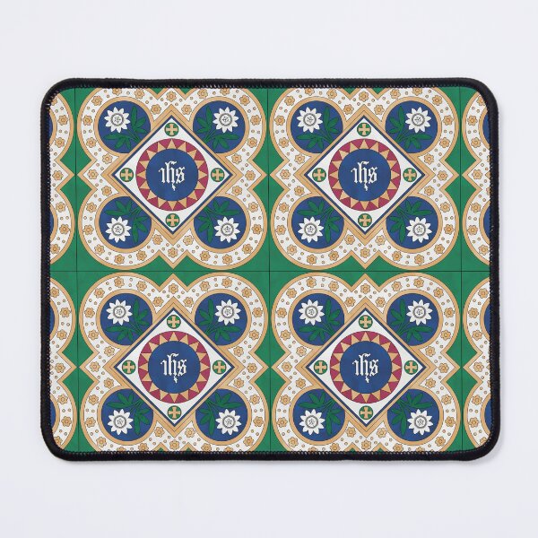 Item preview, Floral IHS Tile Reproduction designed and sold by MadeByGeeClowes.