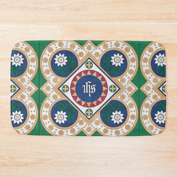 Item preview, Floral IHS Tile Reproduction designed and sold by MadeByGeeClowes.
