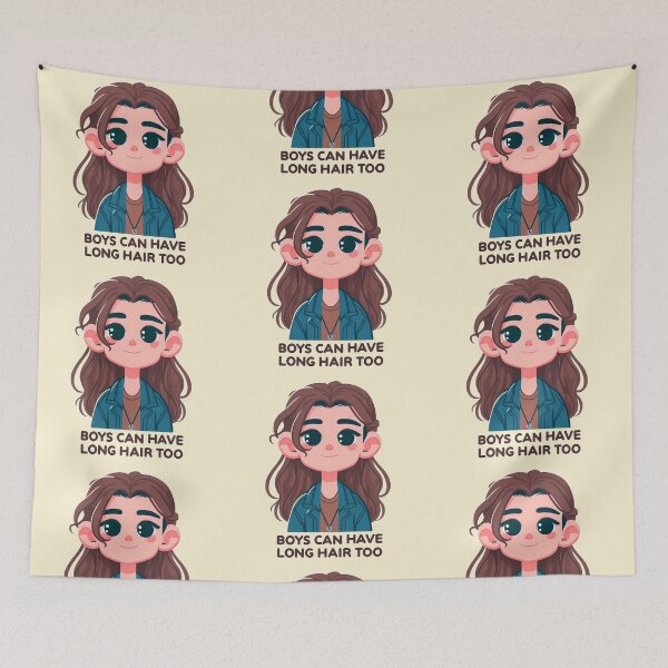 Item preview, Boys can have long hair too designed and sold by Vkinsify.