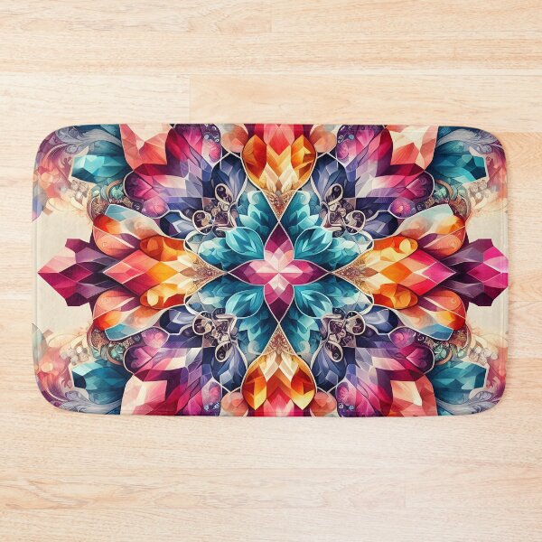 Item preview, Maximalist CGI bright crystal pattern.  designed and sold by Inkstorm-London.