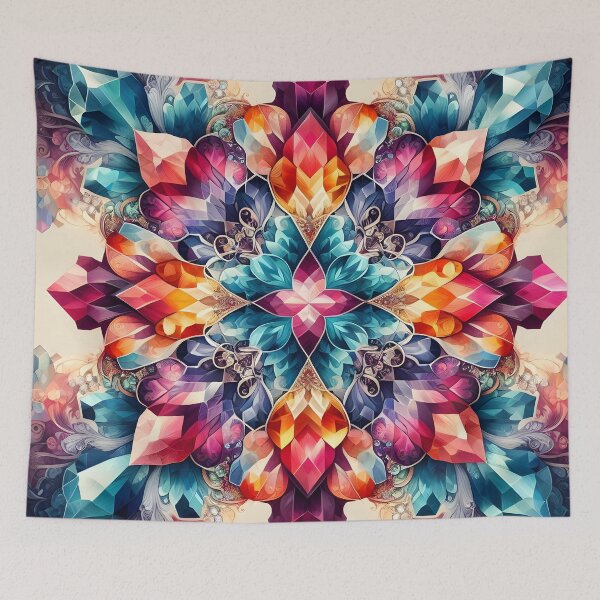 Item preview, Maximalist CGI bright crystal pattern.  designed and sold by Inkstorm-London.