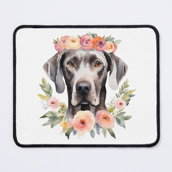 Item preview, Floral Weimaraner designed and sold by CharmStudio.