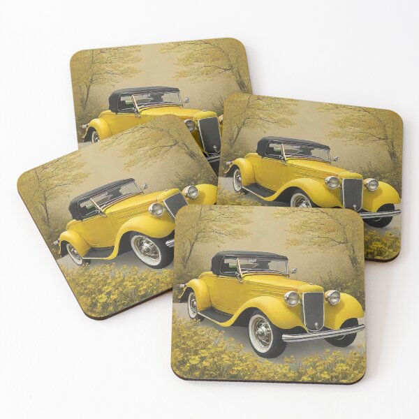 Item preview, Vintage Yellow Roadster designed and sold by GWEverything.