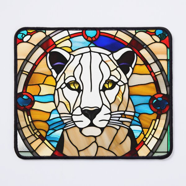 Item preview, Animal portraits in stained glass - Panther 11 designed and sold by Visual Arts Sławomir Grzanek.