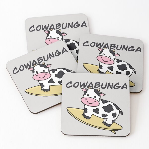 Item preview, Cowabunga surfboard cow designed and sold by Skatehaliak.