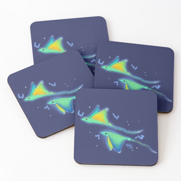 Item preview, Starry Mantas (dark blue version) designed and sold by TossArt.