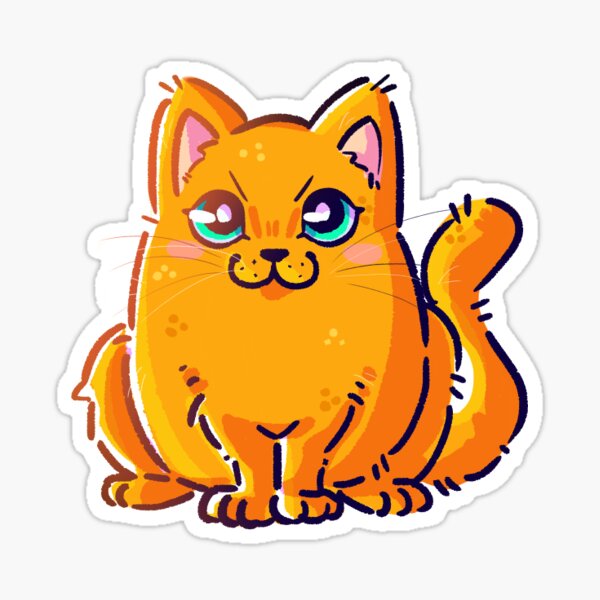 Item preview, orange cat designed and sold by Raquelartee.