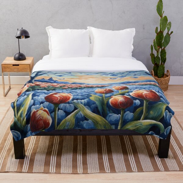 Item preview, Blue Delft Art Style Tulip Field designed and sold by DutchView22.