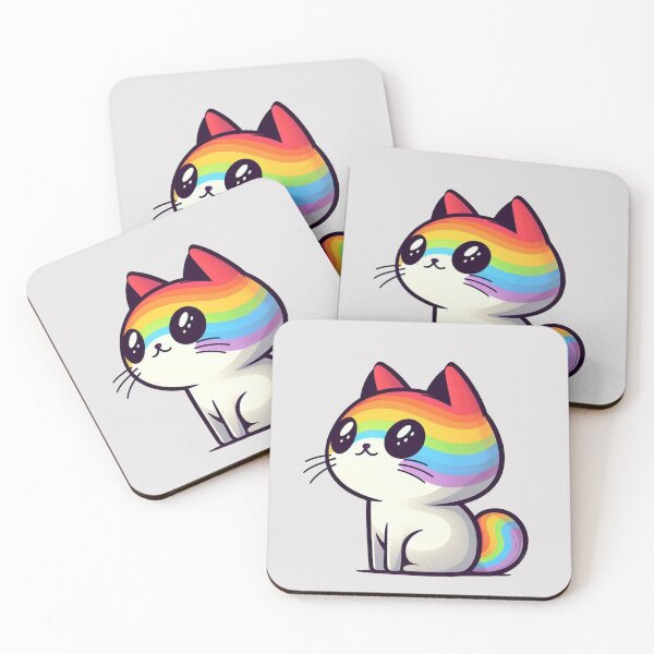 Item preview, Cartoon Rainbow Kitten designed and sold by Vkinsify.