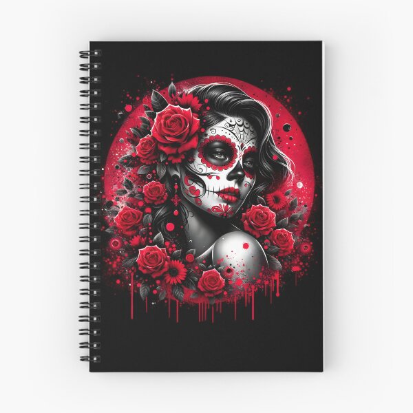 Item preview, Dia De Los Muertos Mysterious Beauty in Red designed and sold by Joyful-Park.