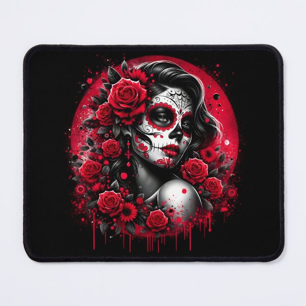Item preview, Dia De Los Muertos Mysterious Beauty in Red designed and sold by Joyful-Park.
