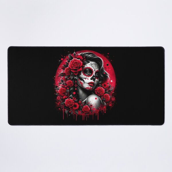 Item preview, Dia De Los Muertos Mysterious Beauty in Red designed and sold by Joyful-Park.