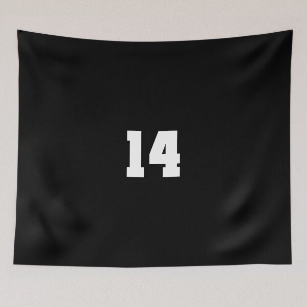 Item preview, 14, fourteen, white, soccer league designed and sold by Numbers-Art.