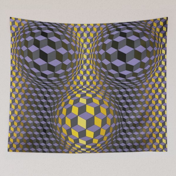 Item preview, Original Paintings by Victor Vasarely, 1906-1997, France, Op Art designed and sold by Bob-Studio.