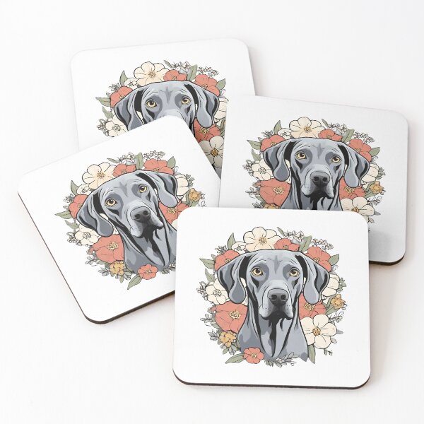 Item preview, Flowery Weimaraner designed and sold by CharmStudio.