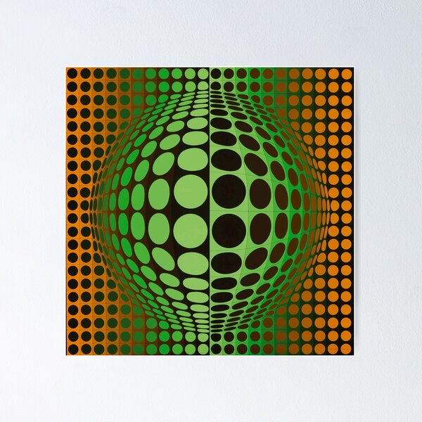 Item preview, Original Paintings by Victor Vasarely, 1906-1997, France, Op Art designed and sold by Bob-Studio.