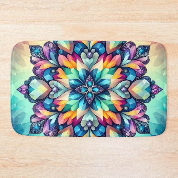 Item preview, Maximalist CGI bright crystal pattern version 2 designed and sold by Inkstorm-London.
