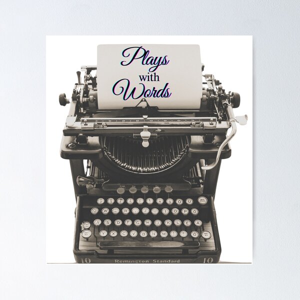 Item preview, Plays With Words Antique Typewriter for Writers, Wordsmiths, Authors designed and sold by WriterKat - Kathy Gerstorff.