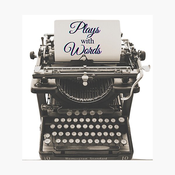 Item preview, Plays With Words Antique Typewriter for Writers, Wordsmiths, Authors designed and sold by Kathy Gerstorff.