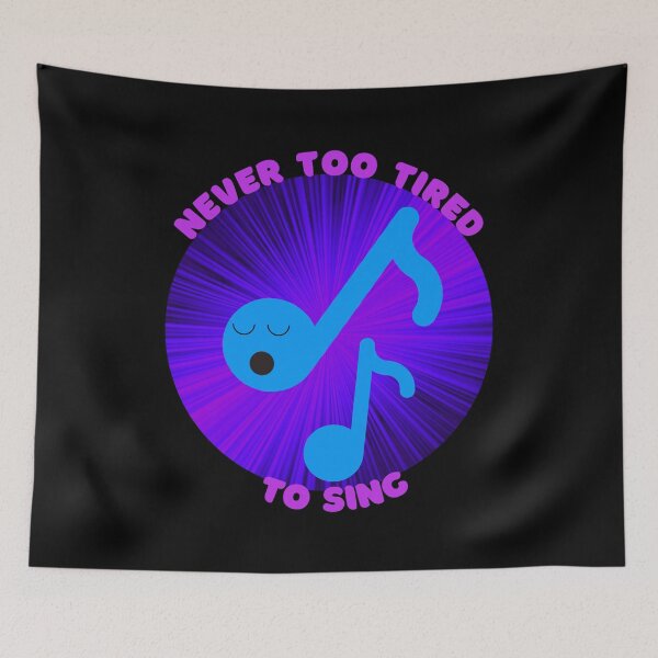 Item preview, Never Too Tired To Sing - Black Background Design designed and sold by TGAL2.
