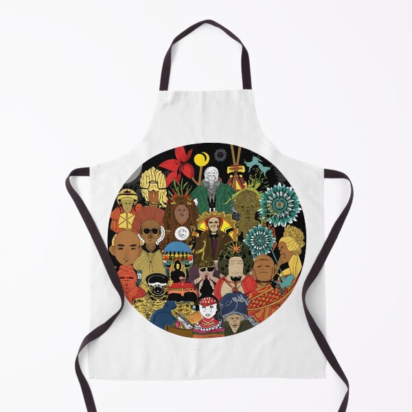 Item preview, collage-style design incorporating various cultural symbols, motifs, and imagery. sticker designed and sold by ArtshirtGroup.