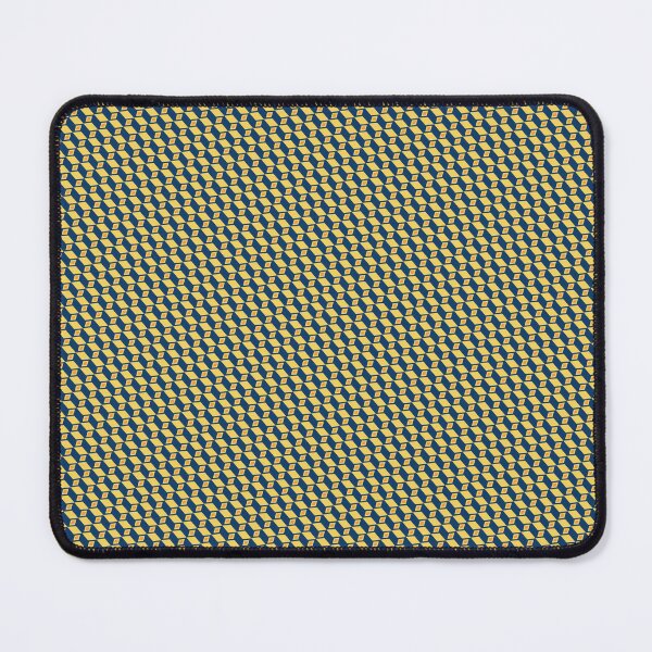Item preview, Navy Yellow & Orange Cube Blocks Qbert Infinity Pattern designed and sold by Alchemy-A-La-G.