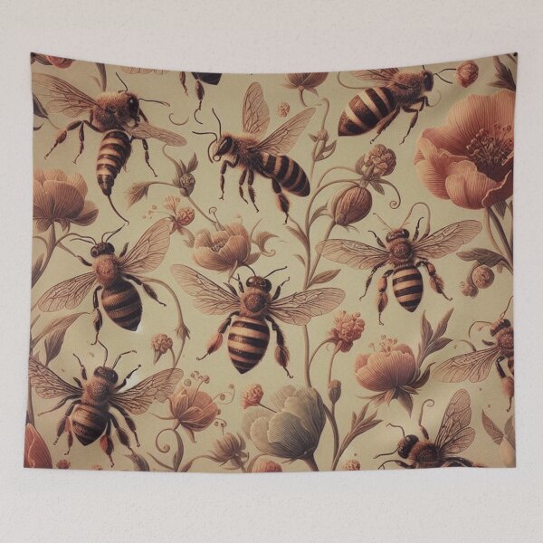 Item preview, Vintage Bees Pattern Sticker | Cute and Colorful Honeybee Design designed and sold by asbno19.