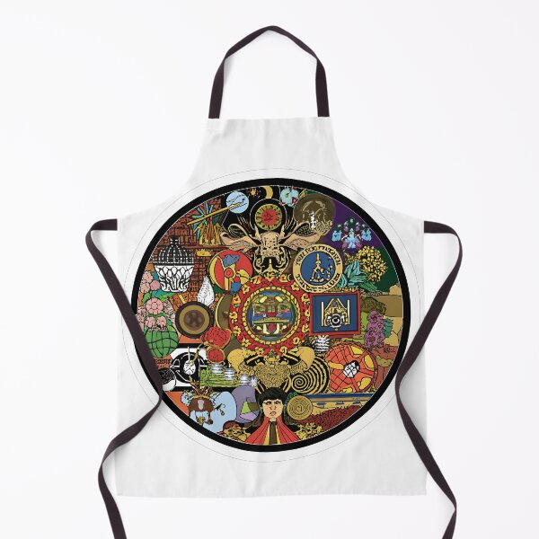 Item preview, collage-style design incorporating various cultural symbols, motifs, and imagery. sticker designed and sold by ArtshirtGroup.