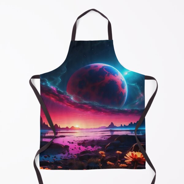 Item preview, Twilight Harmony: Floral Foreground Meets Cosmic Spectacle designed and sold by ArtComixHaven.