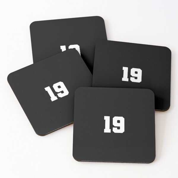 Item preview, 19, nineteen, white, soccer league designed and sold by Numbers-Art.