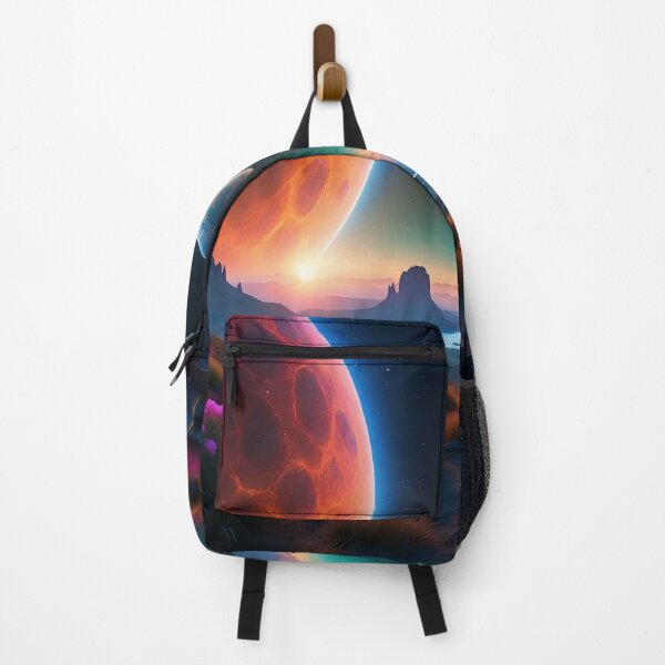 Item preview, Twilight Harmony: Floral Foreground Meets Cosmic Spectacle designed and sold by ArtComixHaven.