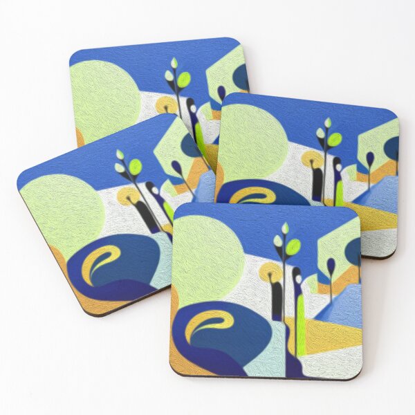 Item preview, abstract in blue designed and sold by BlueGardenia.