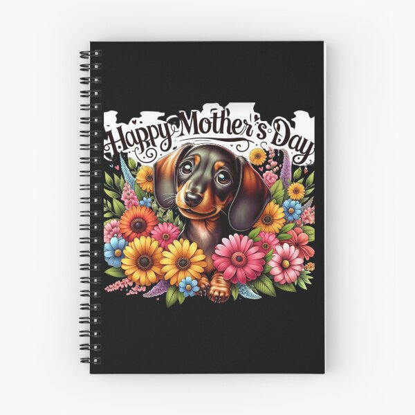 Item preview, Dachshund - Happy Mother's Day with flowers  designed and sold by Fionamyles.
