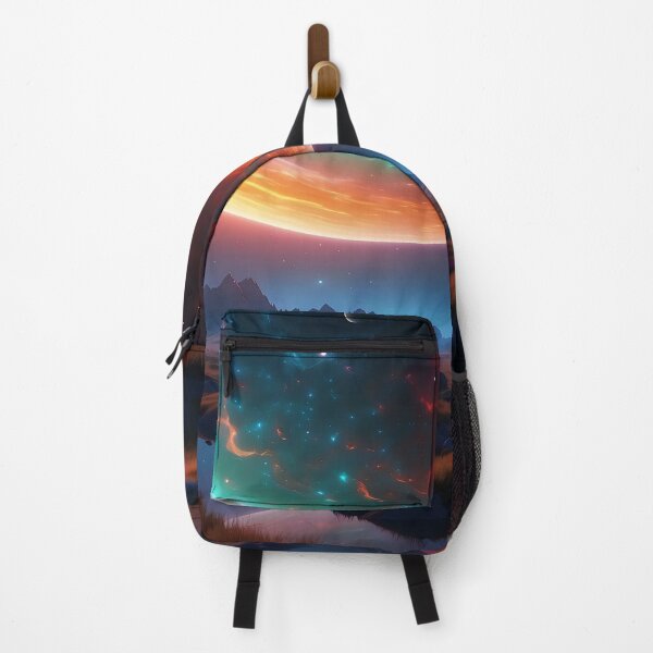 Item preview, Cosmic Swirl: Neon Nebula Over Pastoral Alien Meadows designed and sold by ArtComixHaven.