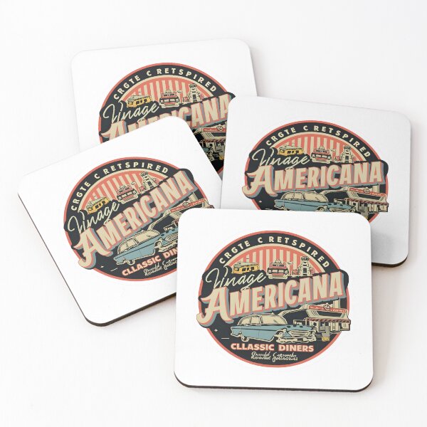 Item preview, a retro-inspired design celebrating vintage Americana, featuring classic cars, diners, and roadside attractions. sticker, black bacground designed and sold by ArtshirtGroup.