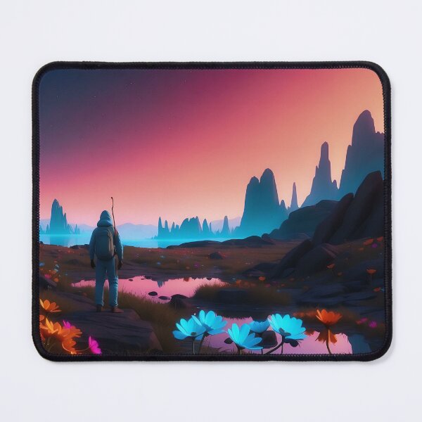 Item preview, Twilight Trek: A Wanderer's Dream in Vivid Hues designed and sold by ArtComixHaven.