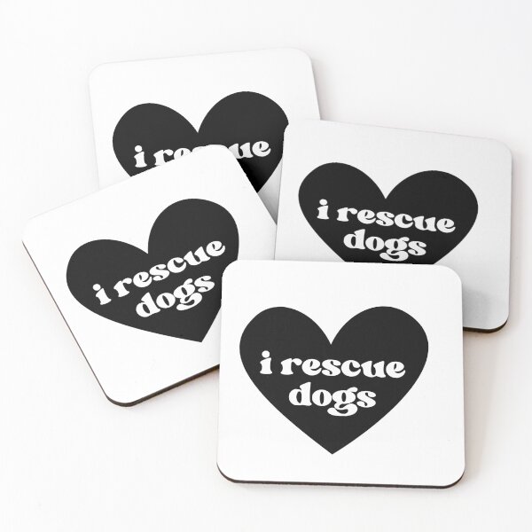 Item preview, I Heart Rescue Dogs - Advocate Typography for Four-Legged Heroes - Black designed and sold by Biddakate.