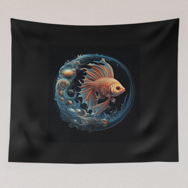 Item preview, Fish with Universe Bubbles designed and sold by Samuelsboro.