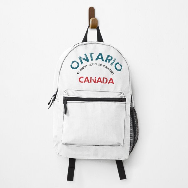 Artikelvorschau, Ontario, Kanada. Motto: „Ut incepit fidelis sic permanet“ Kanada entworfen und verkauft von WhiteShirtGuy.