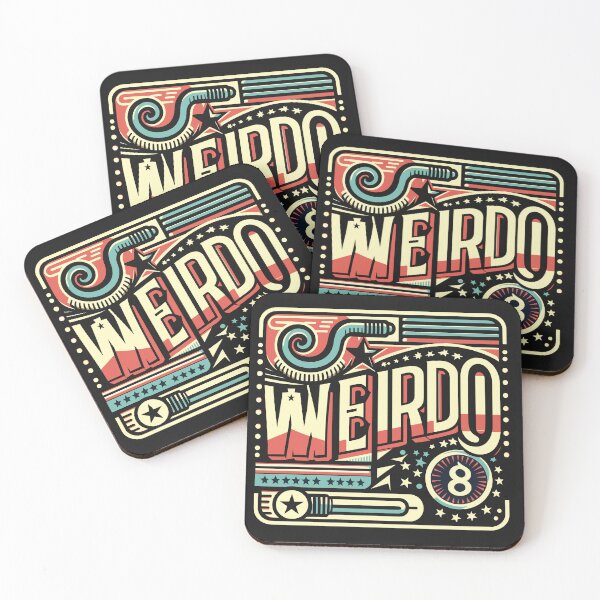 Item preview, Weirdo - Retro Style Colorful Typography Design designed and sold by diegomenjivar92.