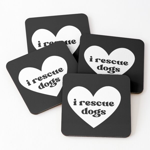 Item preview, I Heart Rescue Dogs - Advocate Typography for Four-Legged Heroes - White designed and sold by Biddakate.