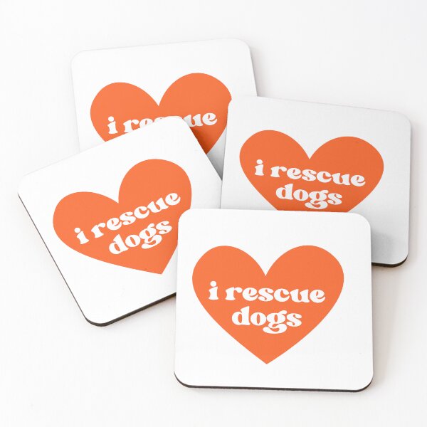 Item preview, I Heart Rescue Dogs - Advocate Typography for Four-Legged Heroes - Red designed and sold by Biddakate.