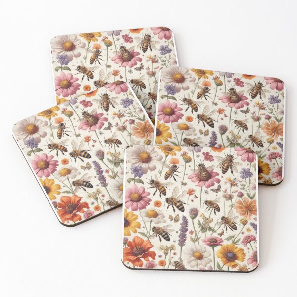 Item preview,  Vintage Bees Pattern | Cute Honeybee Design designed and sold by asbno19.