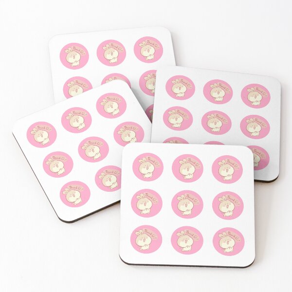 Item preview, Bunny saying thankyou, cute kawaii bunny with words “Thank U” designed and sold by BritishDelights.