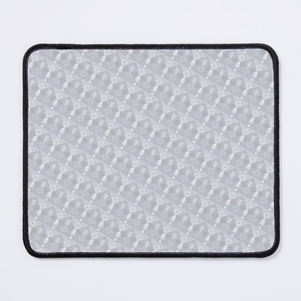 Item preview, Grey & White Songket Weave Lines & Squares Infinity Pattern designed and sold by Alchemy-A-La-G.